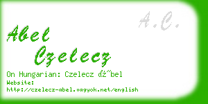 abel czelecz business card
